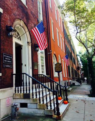 Front entrance of the Rosenbach Museum & Library